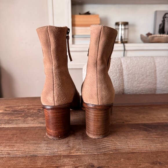 Portland Leather Goods Vera Patina Boots - Taupe - Sz 8 - Picture 5 of 9